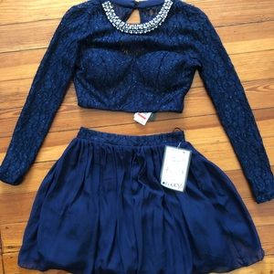 Two piece lace outfit